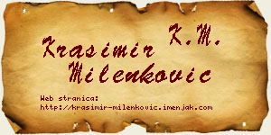 Krasimir Milenković vizit kartica